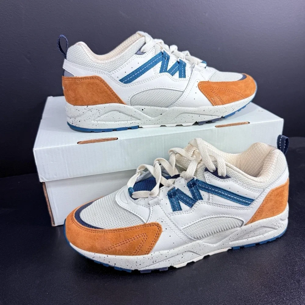 Karhu Fusion 2.0 Men's Size 8 Shoes Nugget‎ Lagoon Brown Green Unisex Sneakers - Picture 2 of 16